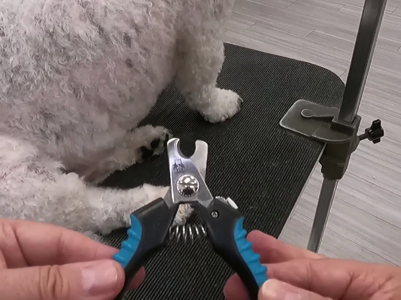 Two hands handling Plier-style clipper showing spring mechanism and leverage design